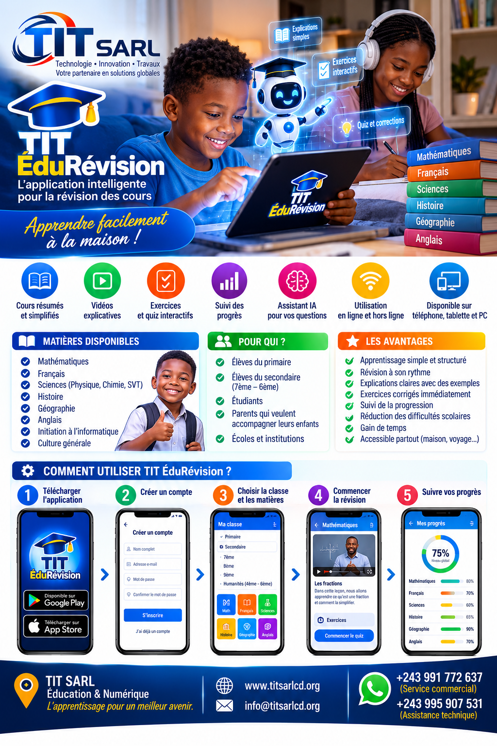 Projet TIT ÉduRévision : apprentissage à la maison